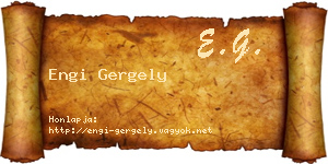 Engi Gergely névjegykártya